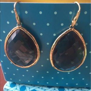 Stella & dot smoky quartz earrings